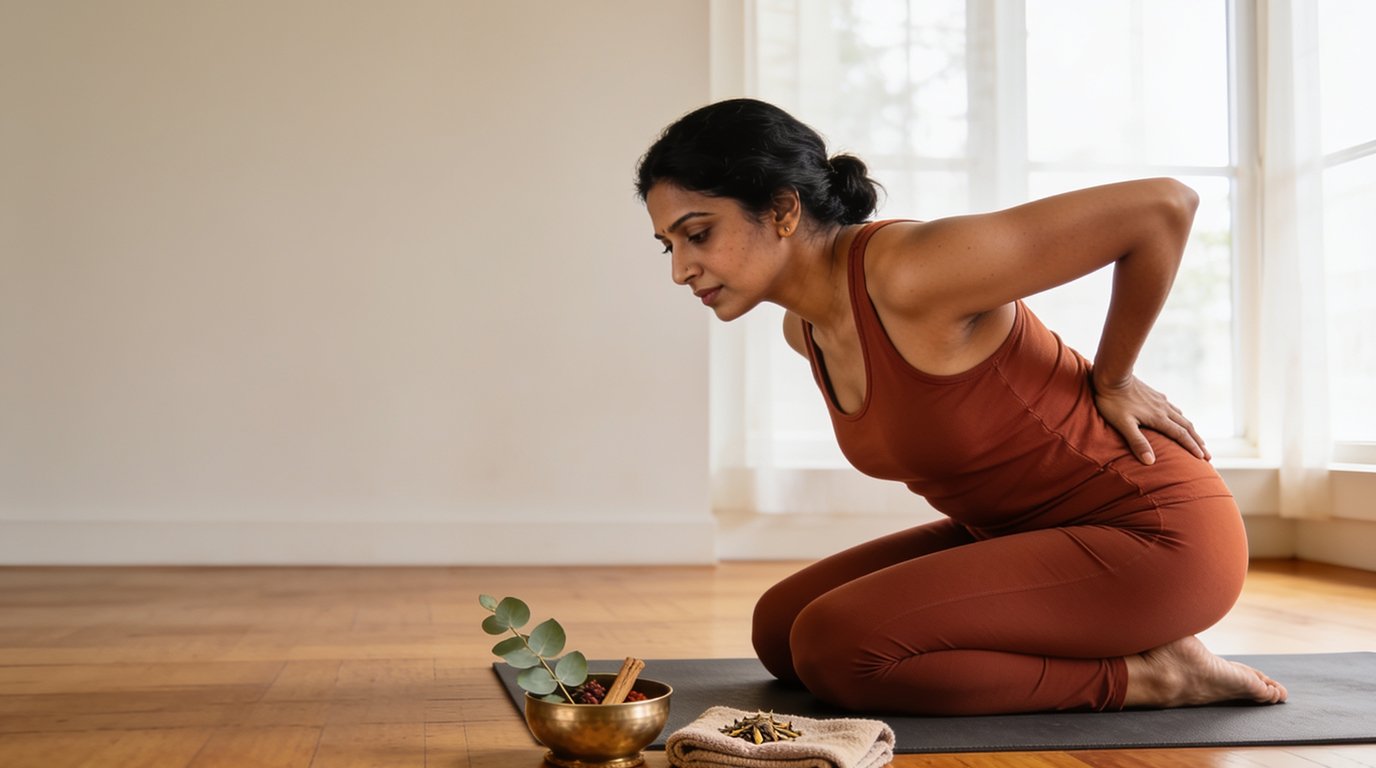 Lower Back Pain: Ayurvedic Medicine System Remedies, Causes + Treatment placeholder